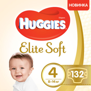 Підгузки Huggies Elite Soft 4 8-14 кг 132 шт (5029054566220)