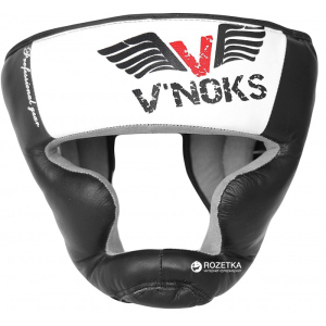 Боксерский шлем V'Noks Aria S Черно-белый (1713_40220) надежный