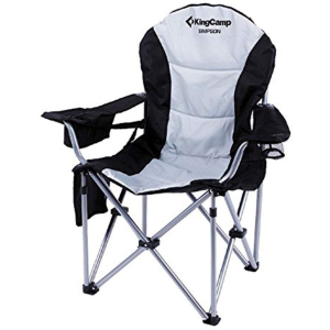 Раскладное кресло KingCamp Deluxe Hard Arms Chair Black/Mid Grey (KC3888 BLACK/MID GREY) лучшая модель в Виннице