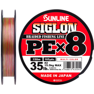 Шнур Sunline Siglon PE х8 150 м # 2.0/0.242 мм 15.5 кг Разноцветный (16581005) в Виннице