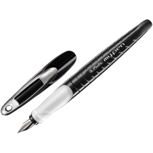 Ручка перьевая для правши Herlitz My.Pen Black-White Синяя Черный корпус (10999746) ТОП в Виннице