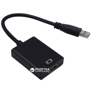 Адаптер Value USB3.0 - HDMI M/F кабель 20 см (S0697) лучшая модель в Виннице