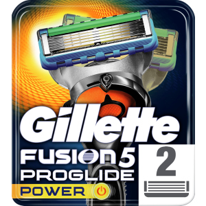 Змінні картриджі для гоління (леза) чоловічі Gillette Fusion5 ProGlide Power 2 шт (7702018085927) надійний