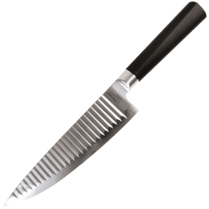 Кухонный нож Rondell Flamberg поварской 200 мм Black (RD-680) надежный