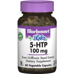 Амінокислота Bluebonnet Nutrition 5-HTP (Гідрокситриптофан) 100 мг 60 капсул (743715000513) краща модель в Вінниці