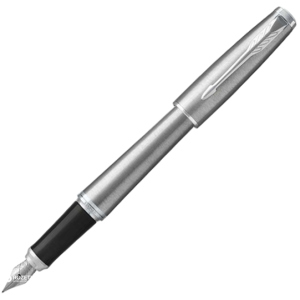 Ручка перьевая Parker Urban 17 Metro Metallic CT FP F Черная Серебристый корпус (30 311) лучшая модель в Виннице