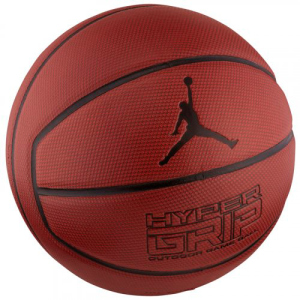 М'яч баскетбольний Nike Jordan Hyper Grip 4P Size 7 Dark Amber/Black/Metallic Silver/Black (J.KI.01.858.07) в Вінниці