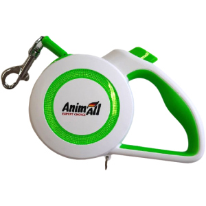 Повідець-рулетка AnimAll Reflector MS7110-5M до 25 кг 5 м Салатово-білий (4820224500515)