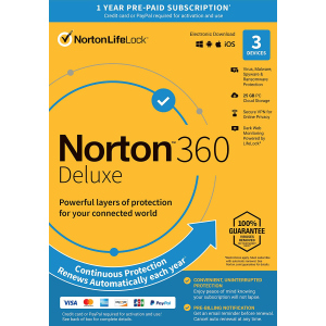 Антивирус Norton 360 Deluxe 25GB для 3 ПК на 1 год ESD-электронный ключ в конверте (21409592) ТОП в Виннице