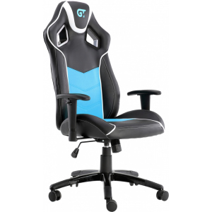 Кресло для геймеров GT RACER X-2560 Black/White/Light Blue лучшая модель в Виннице