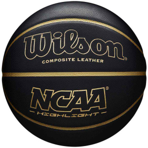 М'яч баскетбольний Wilson NCAA Hightlight 295 Size 7 Black (WTB067519XB07) надійний