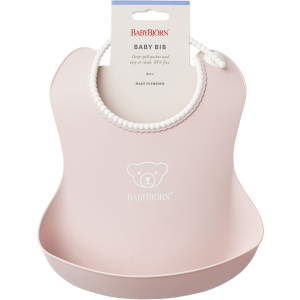 Слюнявчик м'який BabyBjorn Baby Bib Powder Pink Рожевий (46364) (7317680463647) краща модель в Вінниці