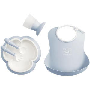 Набор детской посуды BabyBjorn Baby Dinner Set Powder Blue Голубой (070067) (7317680700674) в Виннице