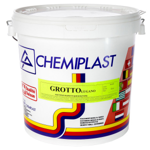 Декоративная штукатурка CHEMIPLAST Grotto Lugano (Гротто) 20 кг белая лучшая модель в Виннице