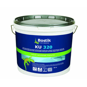 Bostik KU 320 Клей для покриття для підлоги, лінолеум, ковролін, плитка ПВХ, вінілових покриттів (20 кг). Франція