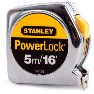 Рулетка Stanley 5 м (16`) х 19 мм Powerlock армована стрічка (0-33-158)