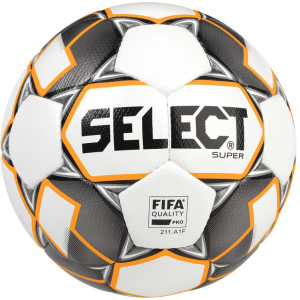 М'яч футбольний Select Super Fifa New (011) №5 White-Grey (5703543200894) в Вінниці