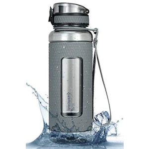 Бутылка для воды KingCamp Silicon Tritan Bottle KA1144 1 л Medium grey (KA1144_MEDIUMGREY) лучшая модель в Виннице