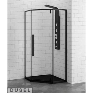 Душова кабіна Dusel DL197 Black Matt 90х90х190 без піддону (TR-50190) рейтинг