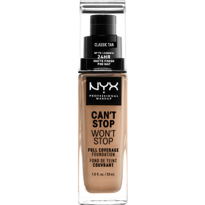 Рідка тональна основа NYX Professional Makeup Can't Stop Won`t Stop 24-Hour Foundation 12 Classic Tan 30 мл (800897181093)