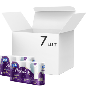 Упаковка бумажных полотенец Grite Orchidea Gold 3 слоя 77 листов 7 шт по 4 рулона (4770023348422) лучшая модель в Виннице