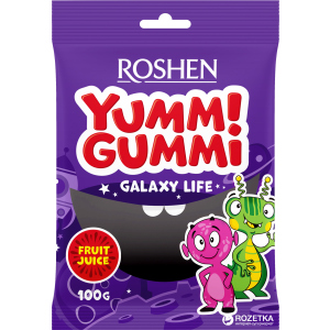 Упаковка конфет Roshen желейных Yummi Gummi Galaxy Life 100 г х 22 шт (4823077621611) рейтинг
