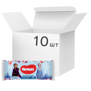 Упаковка вологих серветок Huggies Frozen OverClean 10 х 56 шт (5029054659564)