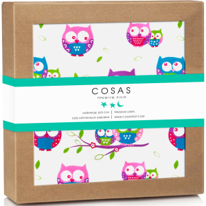 Непромокаемая пеленка Cosas Бязь 70х120 см Diaper_Owl Белая (4822052024331) надежный