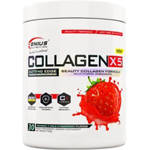 Коллаген Genius Nutrition Collagen-X5 360 г Wild Strawberry (7358670497839) ТОП в Виннице