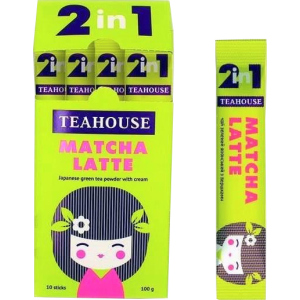 Матча латте Teahouse 2 в 1 в стиках 10 шт x 10 г (4820209840964) лучшая модель в Виннице