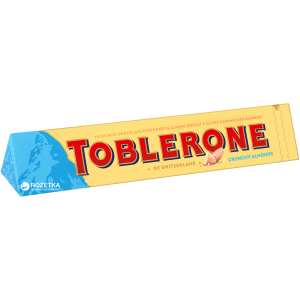 Упаковка шоколаду Toblerone Молочний з хрустким мигдалем 100 г х 20 шт (7622300710620) в Вінниці