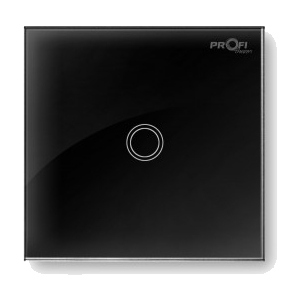 Сенсорний вимикач ProfiTherm 1TP Elegant Black (1TPB) краща модель в Вінниці