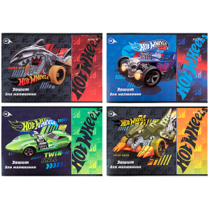 Набор тетрадей для рисования Kite Hot Wheels скоба 12 листов 20 шт 4 дизайна (HW21-241) в Виннице