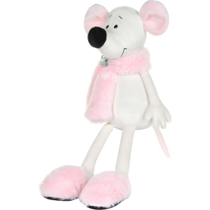 Мишка Maxi Toys Носатик в хутряному шарфику та тапочках 23 см (MT-MRT021926-23) краща модель в Вінниці