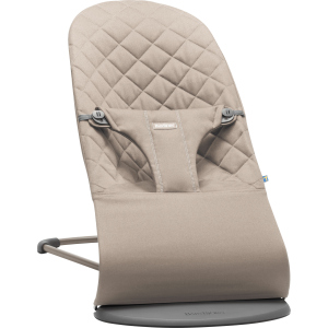 Крісло-шезлонг Baby Bjorn Balance Sand Grey Cotton Сірий (6017) краща модель в Вінниці