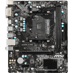 Материнская плата MSI A320M-A Pro (sAM4, AMD A320, PCI-Ex16) в Виннице