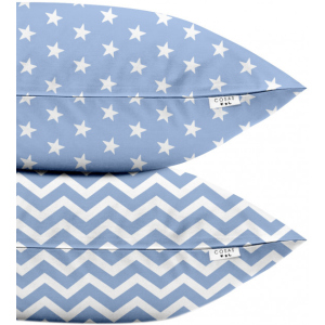 Набор наволочек Cosas Бязь Set Pillow Star ZigZag 40х60 см 2 шт Blue (4822052024843) рейтинг