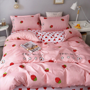 Комплект постельного белья MirSon Бязь Premium 17-0469 Fun strawberries Семейный 160x220 (2200003336443) ТОП в Виннице