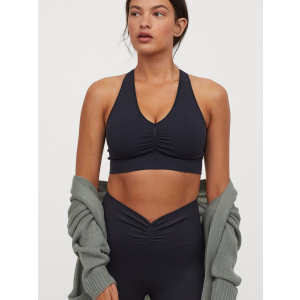 Спортивний топ H&M Sport 0849886-1 L Темно-синій (EZH2000000076454) ТОП в Вінниці