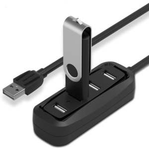 USB-хаб Vention USB Hub 4-Port 2.0 0.5 м Black (VAS-J43) (43387944) краща модель в Вінниці