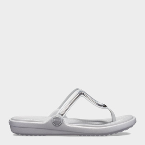 В'єтнамки Crocs Jibbitz Sanrah MetalBlock Flat Flip 205470-98Q-W7 37-38 23.8 см Сріблясті (191448322042) в Вінниці