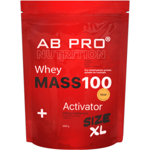 Гейнер AB PRO MASS 100 Whey Activator 2600 г Клубника (MASSXLABST105)