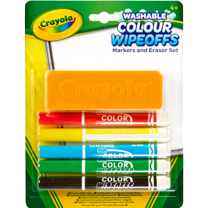 Набір фломастерів Crayola Washable для сухого стирання із щіткою 5 шт (256417.012) (0071662093020) в Вінниці