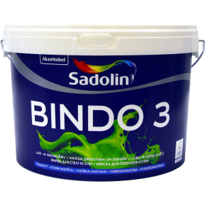 Краска Sadolin Bindo 3 - глубокоматовая латексная краска для стен и потолка, белая, BW, 2.5 л (5078159) ТОП в Виннице