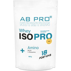 купити Протеїн ізолят AB PRO ISO PRO Whey+ Amino 450 г Манго (ISOPROABMA109)