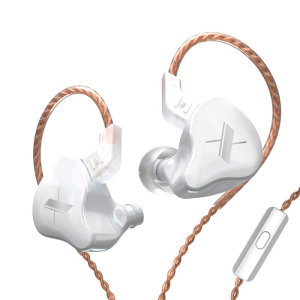 Наушники KZ ZS5 (EDX) с микрофоном white ТОП в Виннице