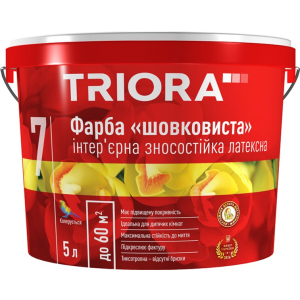 хороша модель Фарба шовковиста зносостійка латексна TRIORA 10 л Біла (4823048022188)