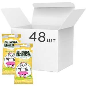 Упаковка салфеток влажных для рук Снежная Панда Ромашка Kids 48 пачек по 15 шт (4820183970510) ТОП в Виннице