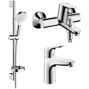 Набір змішувачів HANSGROHE Focus 1092019 (31607000+31940000+26553400) краща модель в Вінниці