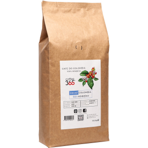 Кава в зернах Coffee365 Colombia Decaf без кофеїну 1 кг (4820219990239) ТОП в Вінниці